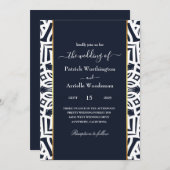 豪華な装飾結婚式招待状 招待状 (正面/裏面)