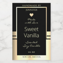 豪華な製品の包装ラベル黒と金ゴールド フードラベル