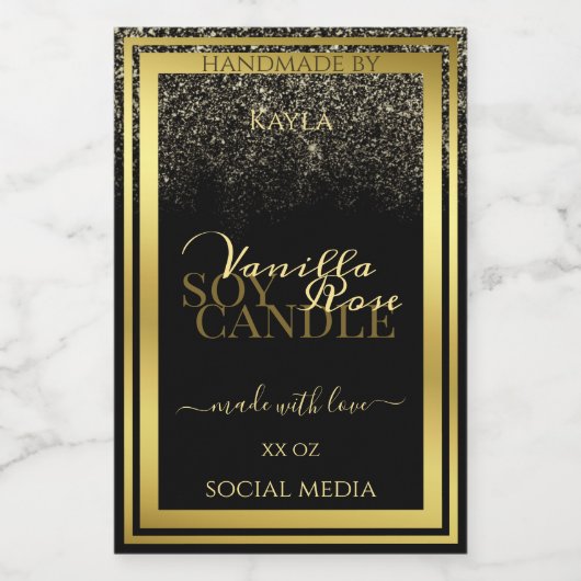 豪華な製品の包装ラベル黒と金ゴールド フードラベル (シングルラベル)