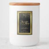 豪華な製品の包装ラベル黒と金ゴールド フードラベル (正面)