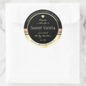 豪華な製品の包装ラベル黒と金ゴールド ラウンドシール (バッグ)