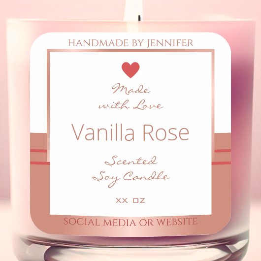 豪華な製品パッケージラベルバラ金ゴールドホワイト スクエアシール