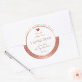 豪華な製品パッケージラベルバラ金ゴールドホワイト ラウンドシール (封筒)