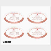 豪華な製品パッケージラベルバラ金ゴールドホワイト 楕円形シール (シート)