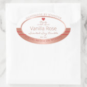 豪華な製品パッケージラベルバラ金ゴールドホワイト 楕円形シール (バッグ)