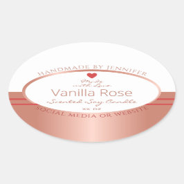 豪華な製品パッケージラベルバラ金ゴールドホワイト 楕円形シール