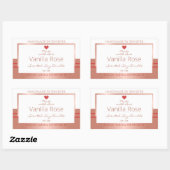 豪華な製品パッケージラベルバラ金ゴールドホワイト 長方形シール (シート)