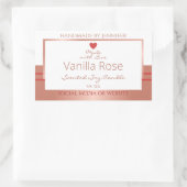 豪華な製品パッケージラベルバラ金ゴールドホワイト 長方形シール (バッグ)