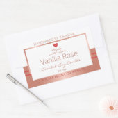 豪華な製品パッケージラベルバラ金ゴールドホワイト 長方形シール (封筒)