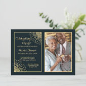 豪華な記念日写真招待状 招待状 (スタンド正面)