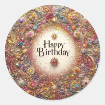 豪華な誕生日シール