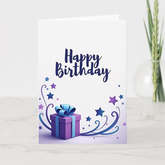 豪華な誕生日プレゼントカード カード (正面)