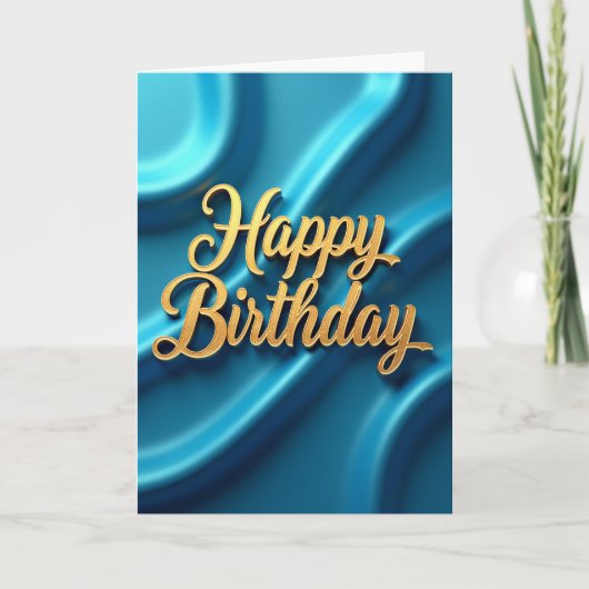豪華な誕生日祝いのカード カード (正面)