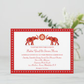 豪華な象の結婚式招待状 招待状 (スタンド正面)