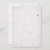 豪華な赤いバラと金ゴールドメタリック結婚ズ 招待状 (裏面)