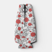 豪華な赤いバラ模様 ボトルクーラー (裏面)