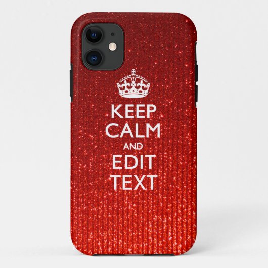 豪華な赤い祭り カスタマイズされたKeep Calm Case-Mate iPhoneケース (裏面)
