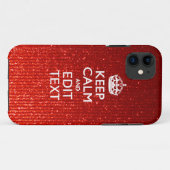 豪華な赤い祭り カスタマイズされたKeep Calm Case-Mate iPhoneケース (裏面(横))