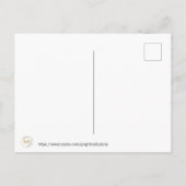 豪華な赤い絹と金ゴールド結婚式の日付を保存 案内ポストカード (裏面)