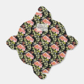 豪華な赤い花と緑のブライダルシャワー フェイバーボックス (折り畳みなし)