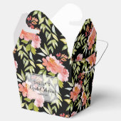 豪華な赤い花と緑のブライダルシャワー フェイバーボックス (オープン)