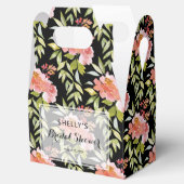 豪華な赤い花と緑のブライダルシャワー フェイバーボックス (オープン)