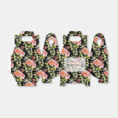 豪華な赤い花と緑の結婚式前祝い フェイバーボックス (折り畳みなし)