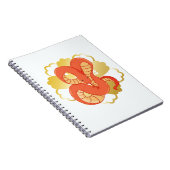 豪華な赤い蛇と金の花のアートプランナー - ノートブック (右側)