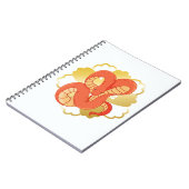 豪華な赤い蛇と金の花のアートプランナー - ノートブック (左側)