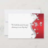 豪華な赤と白と銀の花 RSVP (裏面)