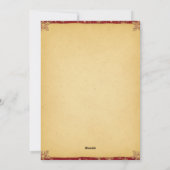 豪華な赤と緑の格子縞の祭りのようなゴールドのアクセント シーズンカード (裏面)