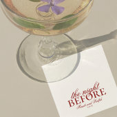 豪華な赤の前の結婚夜のリハーサル スタンダードカクテルナプキン