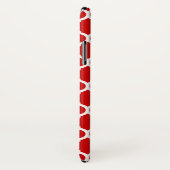 豪華な赤クローバー格子パターン Case-Mate iPhoneケース (裏面/右)