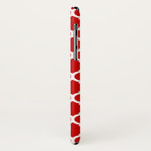 豪華な赤クローバー格子パターン Case-Mate iPhoneケース (裏面/左)