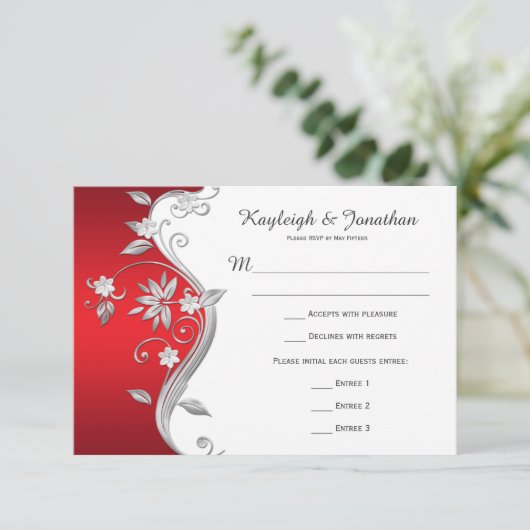 豪華な赤白銀の花 RSVP (スタンド正面)