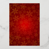 豪華な赤金ゴールド独自のスクリプトをエレガント作成 箔招待状 (裏面)