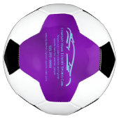 豪華な車のロゴ – アイスブルースポーツカーオンパープル サッカーボール (回転)