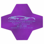 豪華な車のロゴ – アイスブルースポーツカーオンパープル サッカーボール (フラット)