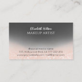 豪華な輝くバラ金ゴールド蝶爪、 ネイルのロゴ 名刺 (裏面)