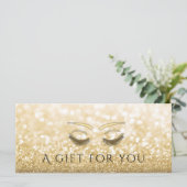 豪華な輝く金ゴールドの点滅と眉毛 (スタンド正面)