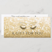 豪華な輝く金ゴールドの点滅と眉毛 (正面/裏面)