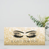 豪華な輝く金ゴールドの点滅と眉毛 (スタンド正面)