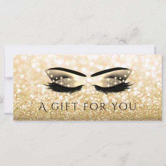 豪華な輝く金ゴールドの点滅と眉毛 (正面)