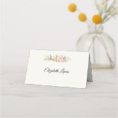 豪華な野の花の草原の結婚式 プレイスカード (正面)