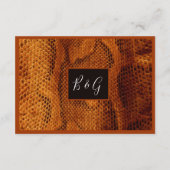 豪華な野生のヘビの動物の結婚式 封筒カード エンクロージャーカード (裏面)