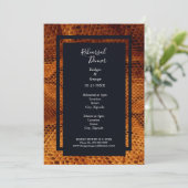 豪華な野生のヘビの皮の動物のリハーバーディナー 招待状 (スタンド正面)