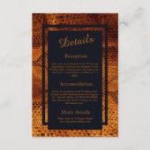 豪華な野生のヘビ皮結婚動物 エンクロージャーカード (正面)