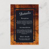 豪華な野生のヘビ皮結婚動物 エンクロージャーカード (正面)