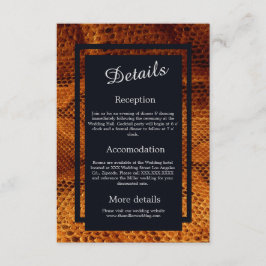 豪華な野生のヘビ皮結婚動物 エンクロージャーカード