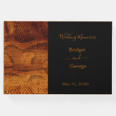 豪華な野生のヘビ皮結婚動物 ゲストブック (正面)